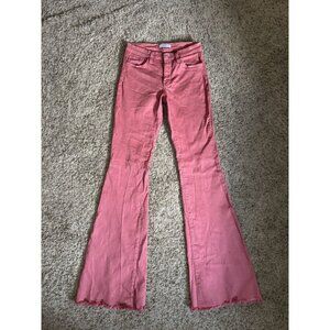 Womens Vintage Y2k Bell Bottom Jeans Frayed Hem Festival Boho Western 26x33